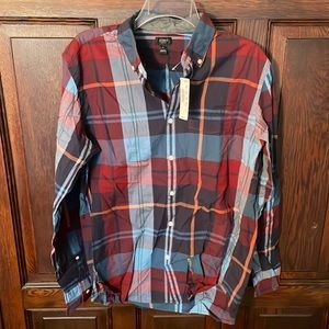 Mens J Crew M plaid button down shirt